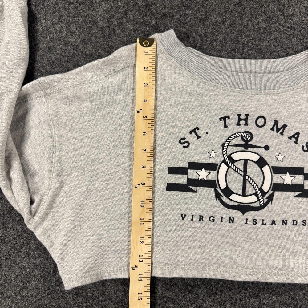 Aeropostale Aero Cropped Sweatshirt St Thomas Virgin Islands Women's‎ Size Small - Picture 7 of 11